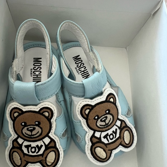 Moschino Baby Blue Teddy Bear Walker Shoes